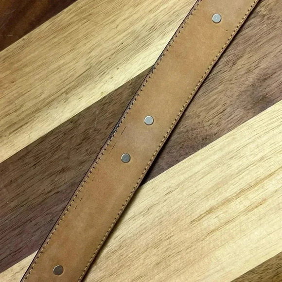 HAROLD POWELL Black Concho Leather Belt - SZ Medium - MADE IN ITALY - Picture 12 of 15